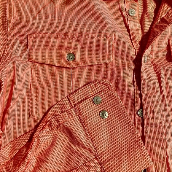 Marc Anthony Stretch Slim Fit Button-Up Collared Shirt Red White Men's Small S - Picture 3 of 6